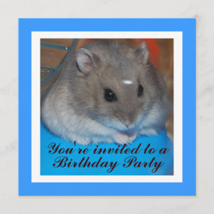 Hamsterfödelsedagsfest inbjudan