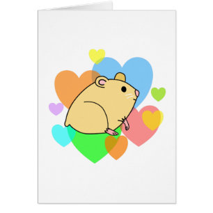 Hamsterhjärtor Hälsningskort