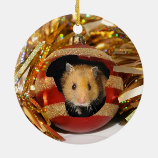 Hamsterjul Julgransprydnad Keramik (Baksidan)