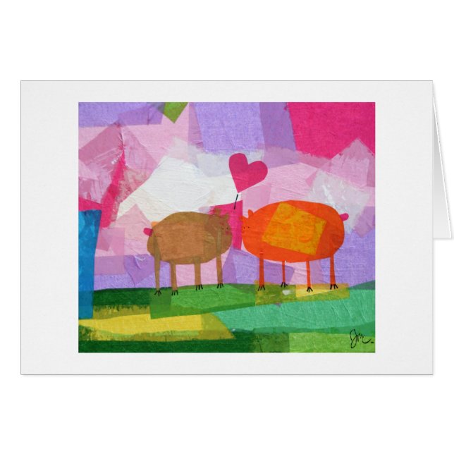 Hamsterkyss Hälsningskort (Framsidan Horizontal)