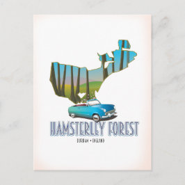 Hamsterley Forest Durham England karta Vykort