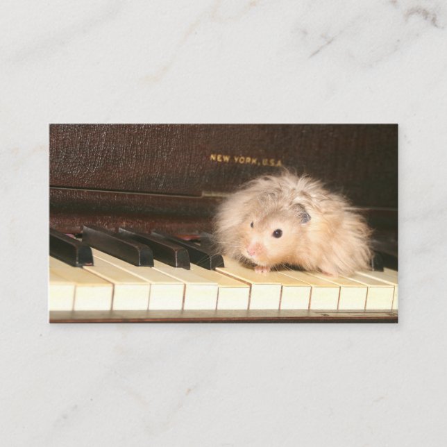 Hamsterpianovisitkort Visitkort (Framsida)