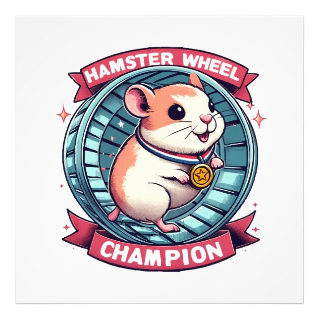 Hamsterrullmästare Fototryck (Framsidan)