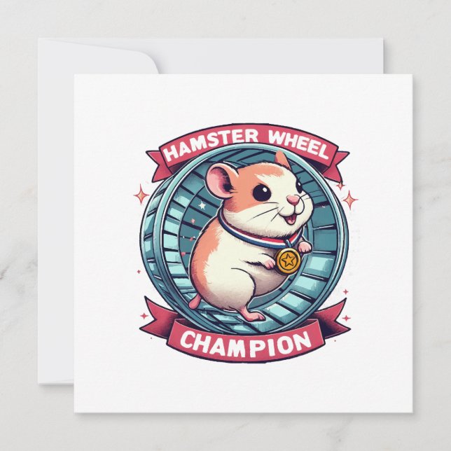 Hamsterrullmästare Inbjudningar (Framsida)