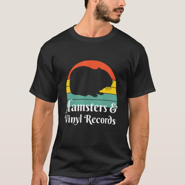 Hamsters And Vinyl Records T Shirt (Framsida)