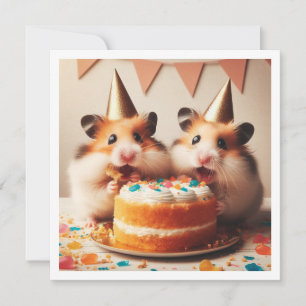 Hamsters ättårtburkinbjudan inbjudningar