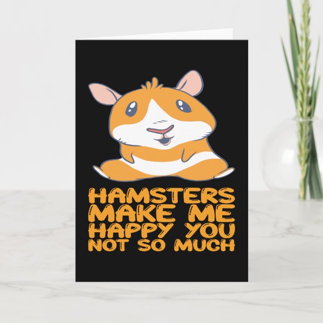 Hamsters gör mig Lycklig Kort (Framsida)