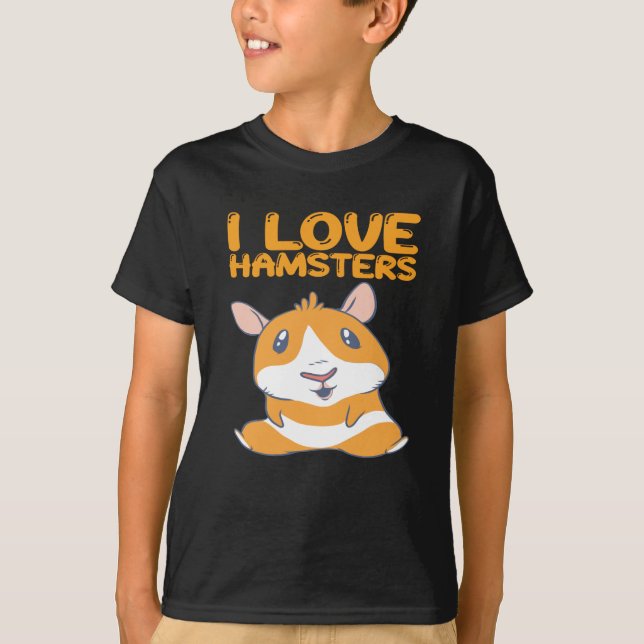 Hamsters - I Kärlek Hamsters T Shirt (Framsida)