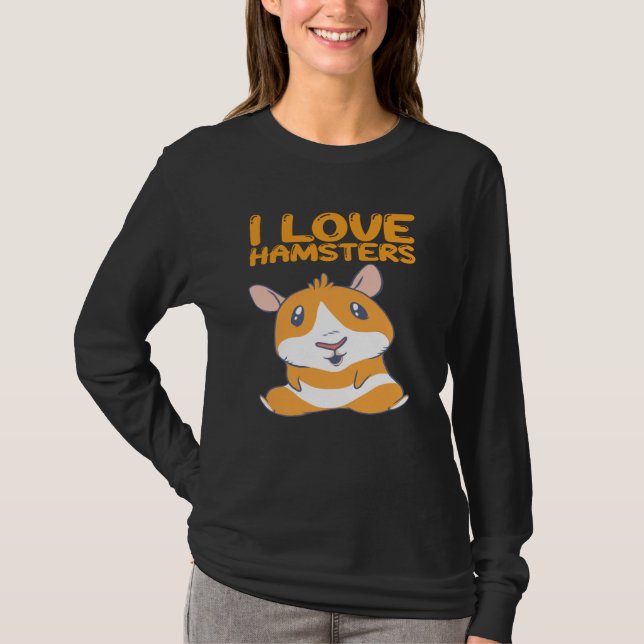 Hamsters - I Kärlek Hamsters T Shirt (Framsida)