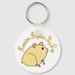 Hamsters ljusnar min dag nyckelring