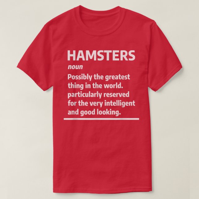 Hamsters Noun Definition Guinea Gris Hamster Älska T Shirt (Design framsida)