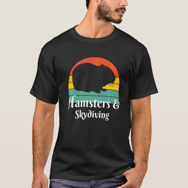 Hamsters och Skydiving Skydiver T Shirt (Framsida)