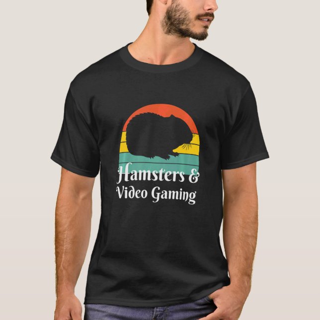 Hamsters och videospelspelare t shirt (Framsida)
