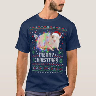 Hamsters Santa Hat Animal Julgran Ljus Ho T Shirt