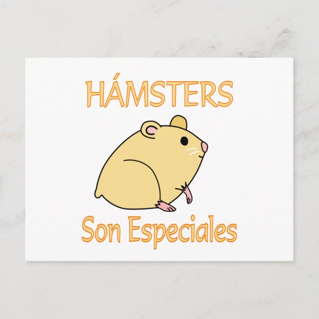 Hamsters Son Especiales Vykort (Framsida)