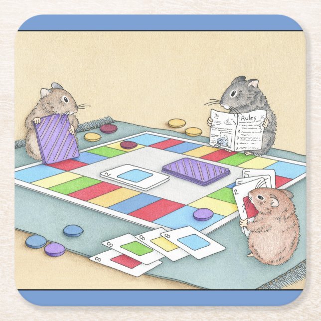 Hamsterspel Underlägg Papper Kvadrat (Framsidan)