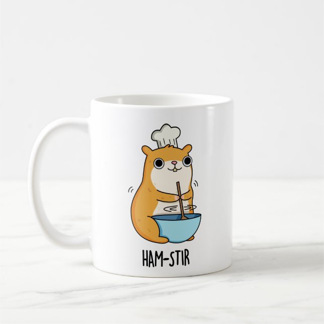 Hamstir Funny Hamster Pun Kaffemugg (Vänster)