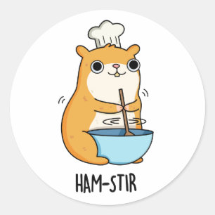 Hamstir Funny Hamster Pun Runt Klistermärke