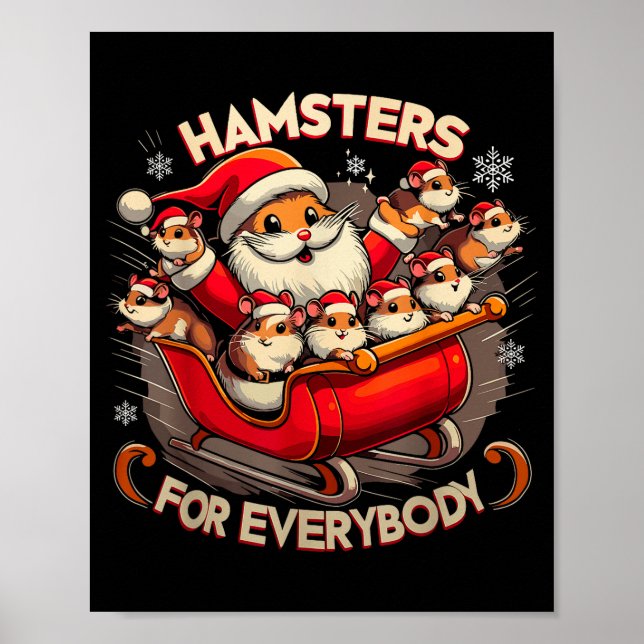 Hamstrar För Alla Julpyjamas Hamster K Poster (Framsidan)