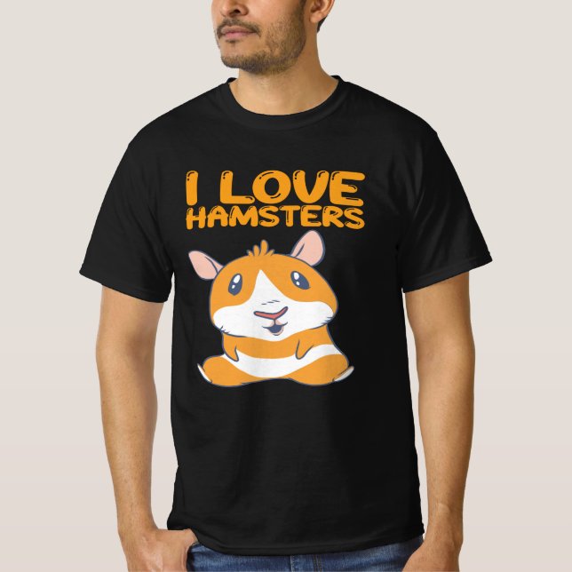 Hamstrar - Jag älskar hamstrar T Shirt (Framsida)