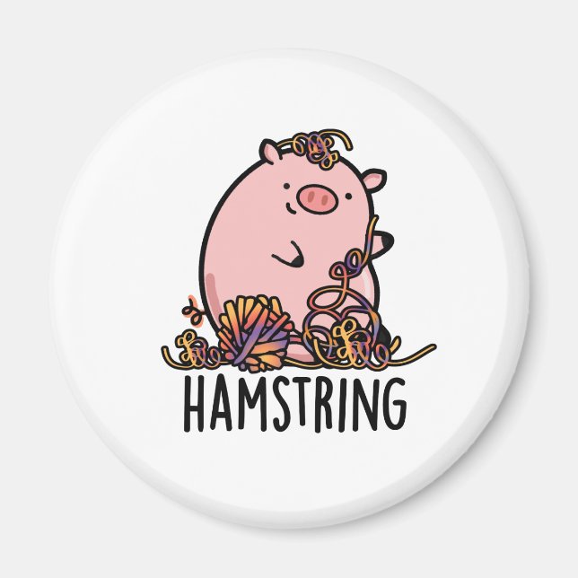 Hamstring Funny Gris Pun Magnet (Framsidan)
