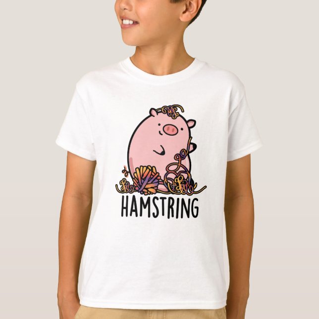 Hamstring Funny Gris Pun T Shirt (Framsida)