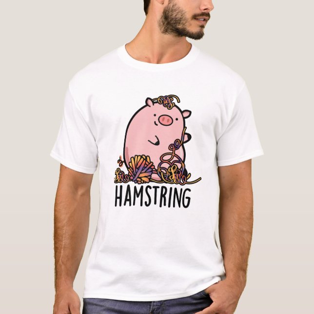 Hamstring Funny Gris Pun T Shirt (Framsida)