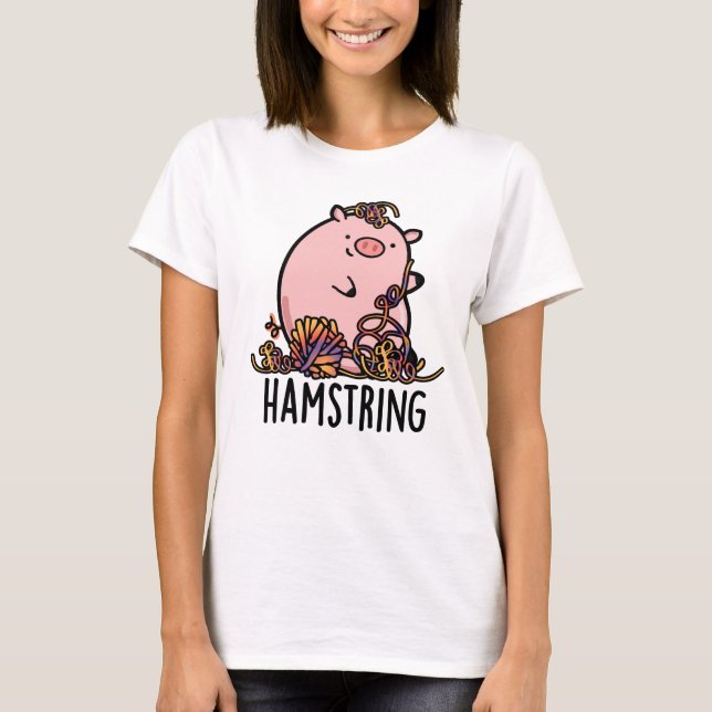Hamstring Funny Gris Pun T Shirt (Framsida)