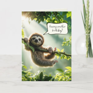 Hämta äldre födelsedag Sloth Humor Kort