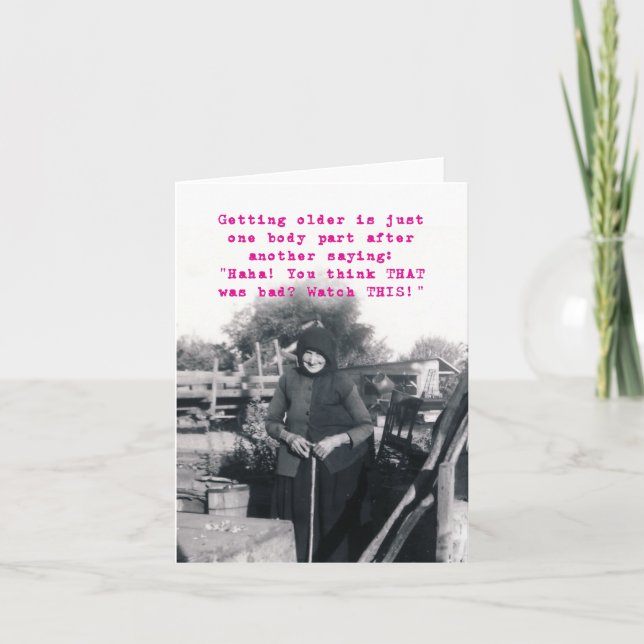 Hämta äldre, födelsedagskort för kroppsdelar kort (Framsida)