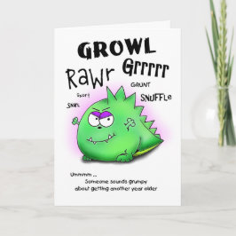 Hämta äldre grumpy Dino-födelsedagskort Kort