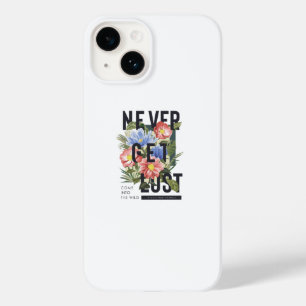 Hämta aldrig Borttappad Blommigt Slogan