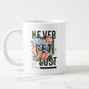 Hämta aldrig Borttappad Blommigt Slogan Jumbo Mugg
