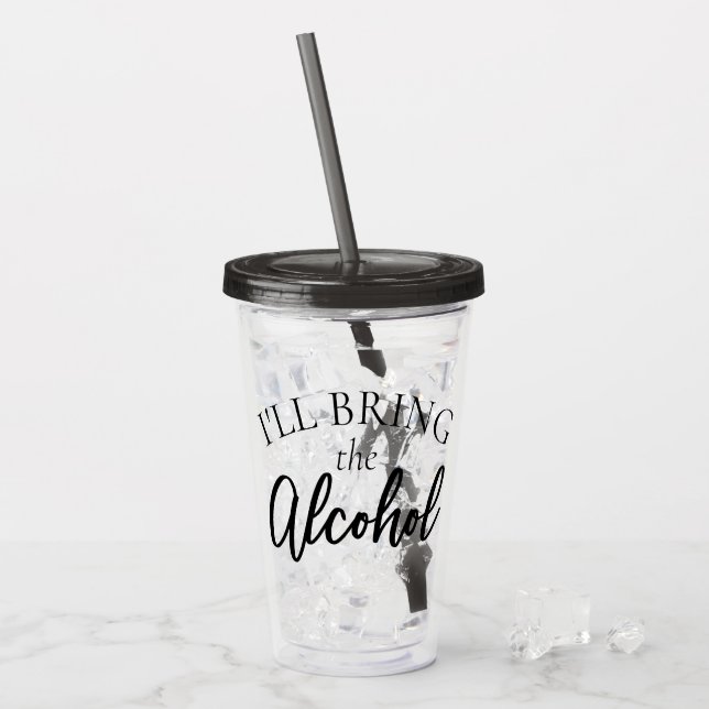 Hämta alkohol | Chic Bachelorette Girls Night Take Away Mugg (Framsida Ice)