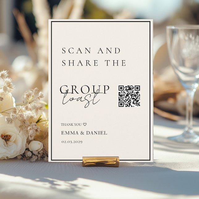 Hämta alla QR-kodsfotodelning för Moment-Bröllop (Capture Every Moment–Wedding QR Code Photo Sharing. Personalized with your names, date and text.)