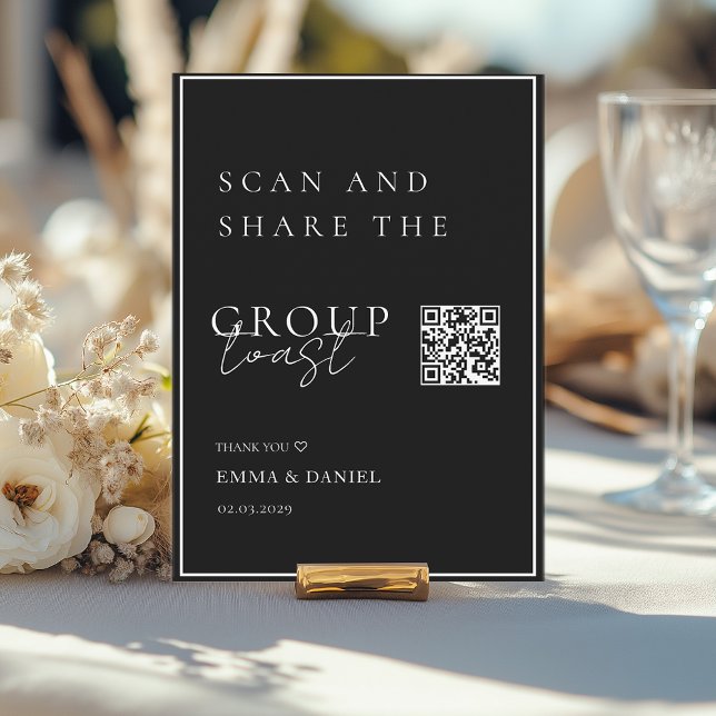 Hämta alla QR-kodsfotodelning för Moment-Bröllop (Capture Every Moment–Wedding QR Code Photo Sharing. Personalized with your names, date and text.)