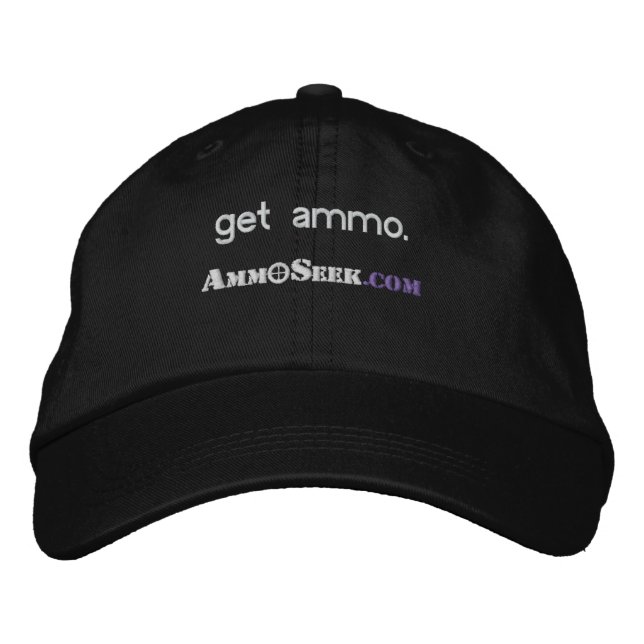 Hämta Ammo AmmoSeek Logotyp Cap Broderad Keps (Framsida)
