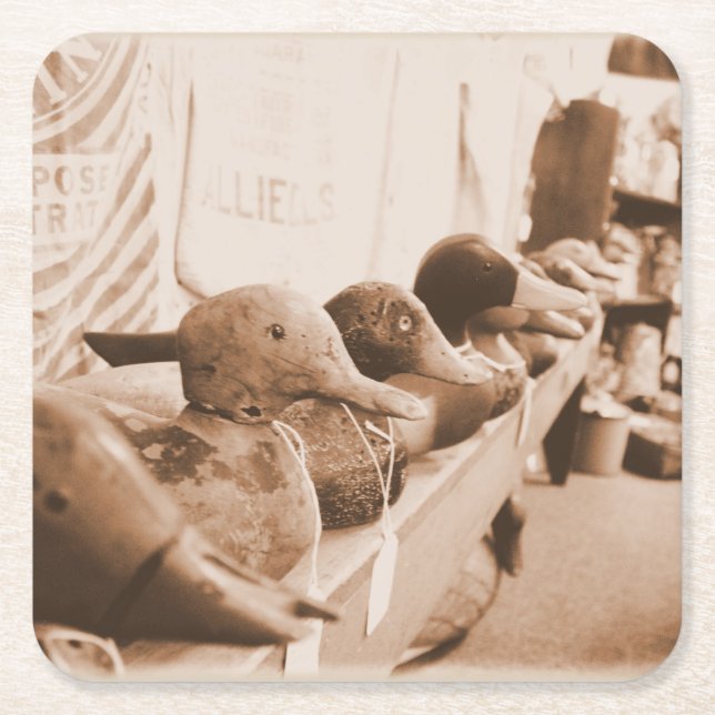 Hämta Ankan i en rad - Antikviteter - Underlägg Papper Kvadrat (Framsidan)