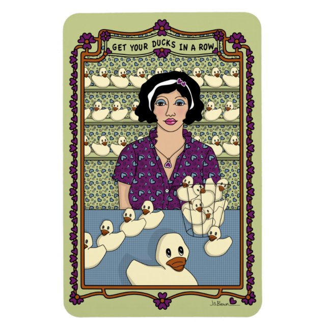 Hämta Ankan i ett radnummer_A_4x6-kylskåp Magnet (Vertikal)