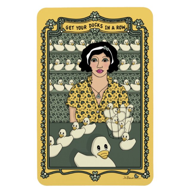 Hämta Ankan i ett radnummer_C_4x6-kylskåp Magnet (Vertikal)