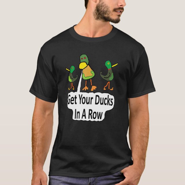 Hämta Ankan på rad 1 T Shirt (Framsida)