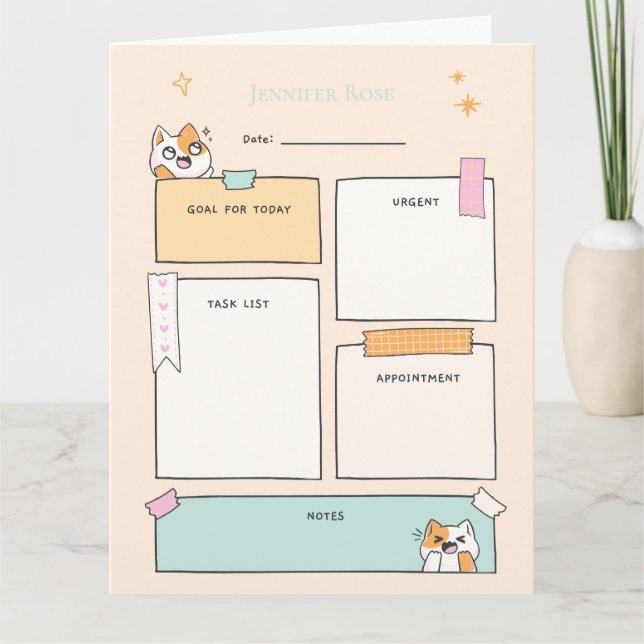 Hämta anpassade Daily Planner Kort (Framsida)