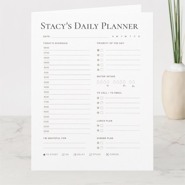 Hämta anpassade Daily Planner Kort (Framsida)