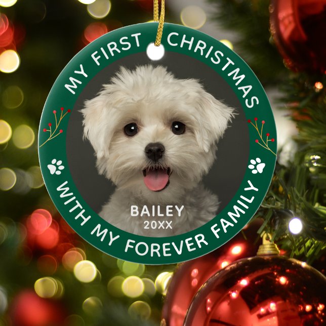 Hämta Anpassningsbar - fotokopia av Hund Julgransprydnad Keramik (Skapare uppladdad)