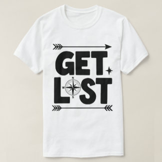 Hämta Äventyr-typografi för kompass-Borttappad T Shirt