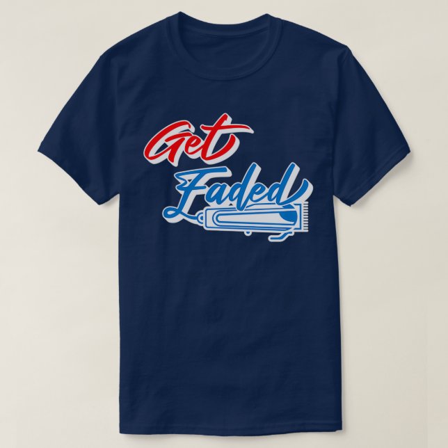 Hämta avfyrad Barber Hairstylist Barbershop T Shirt (Design framsida)