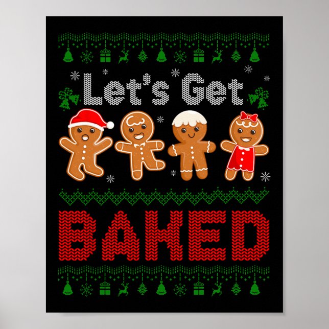 Hämta bakat kakel-bakverk-gingerbröd Chri Poster (Framsidan)