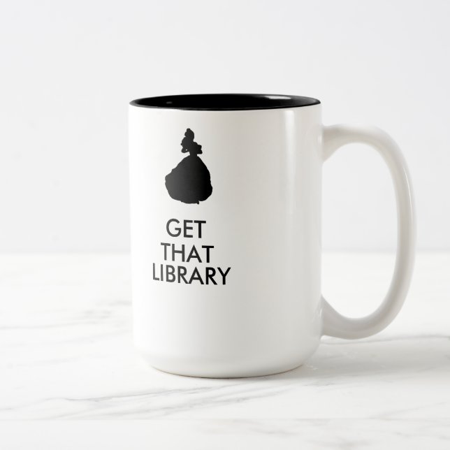 Hämta Bibliotek Två-Tonad Mugg (Höger)