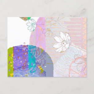 Hämta Blommigt för Retro-Abstrakt Vykort
