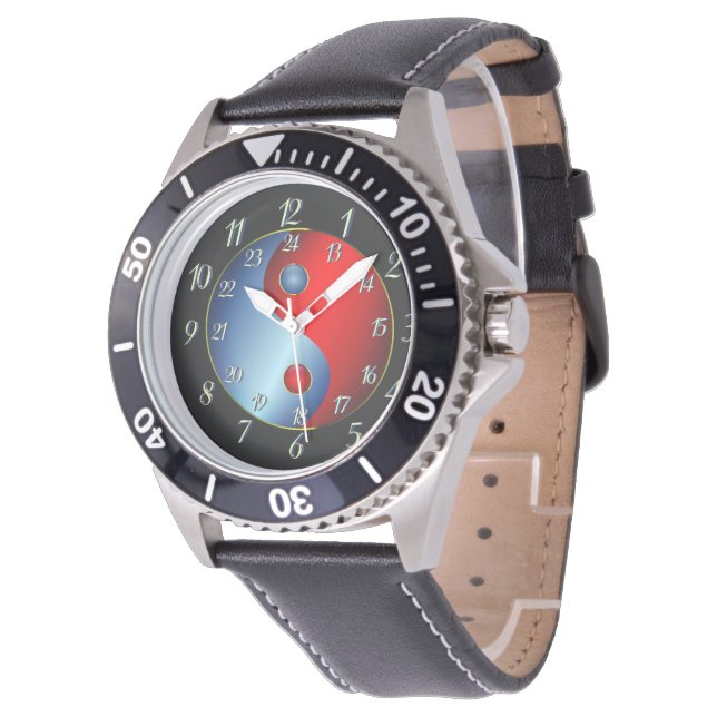 Hämta Blöt med Stil Yen Yang Watch Armbandsur (Vinklad)